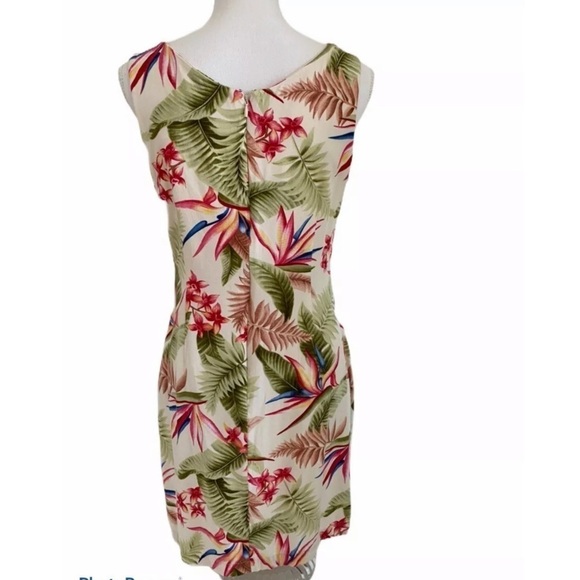 La Cabana Hawaiian Floral Sleeveless Midi Dress M - Picture 5 of 7